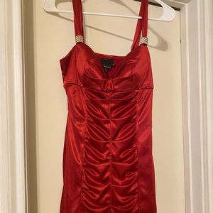 Red Satin Dress